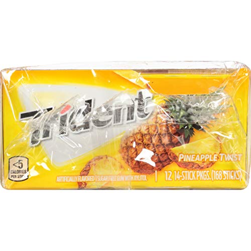 Trident Pineapple Twist Sugar Free Gum, Made With Xylitol, 12 Pa