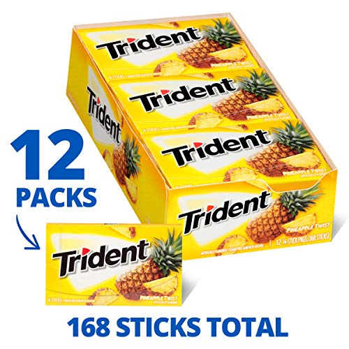 Trident Pineapple Twist Sugar Free Gum, Made With Xylitol, 12 Pa