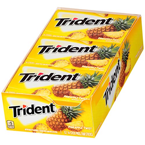 Trident Pineapple Twist Sugar Free Gum, Made With Xylitol, 12 Pa