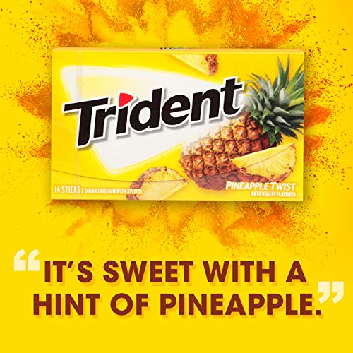Trident Pineapple Twist Sugar Free Gum, Made With Xylitol, 12 Pa
