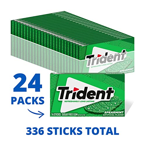 Trident Spearmint Sugar Free Gum, 24 Packs of 14 Pieces 336 Tot...