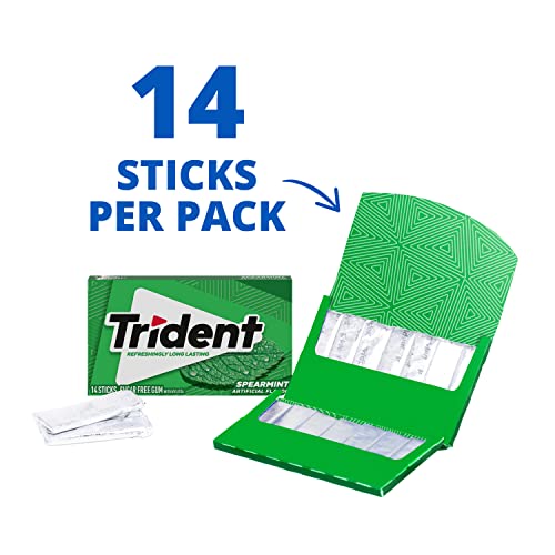 Trident Spearmint Sugar Free Gum, 24 Packs of 14 Pieces 336 Tot...