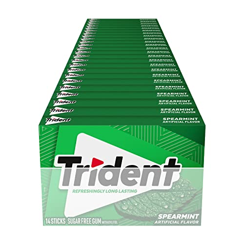 Trident Spearmint Sugar Free Gum, 24 Packs of 14 Pieces 336 Tot...
