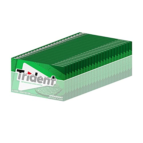 Trident Spearmint Sugar Free Gum, 24 Packs of 14 Pieces 336 Tot...