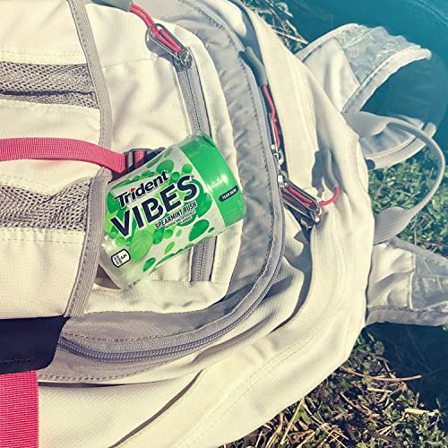 Trident Vibes Spearmint Rush Sugar Free Gum, 4 Bottles of 40 Pie...