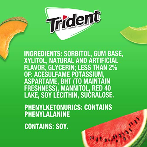 Trident Watermelon Twist Sugar Free Gum, 12 Packs Of 14 Pieces