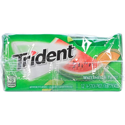 Trident Watermelon Twist Sugar Free Gum, 12 Packs Of 14 Pieces