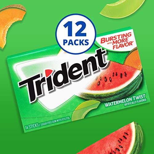 Trident Watermelon Twist Sugar Free Gum, 12 Packs Of 14 Pieces