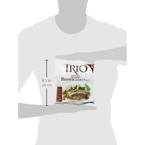 Trio Brown Gravy Mix, Low Sodium, Just Add Water, 16 Oz Bag