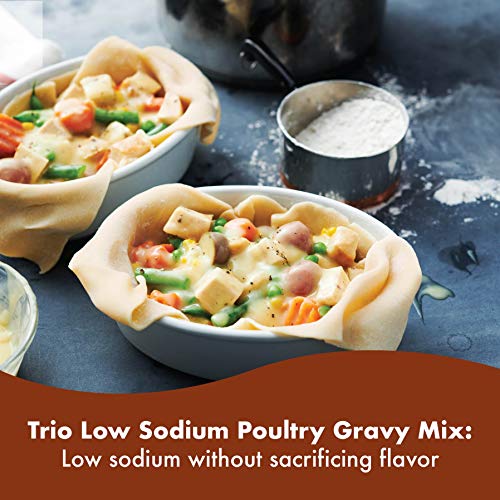 Trio Chicken Gravy Mix, Low Sodium, Just Add Water, 22.6-Oz Bag