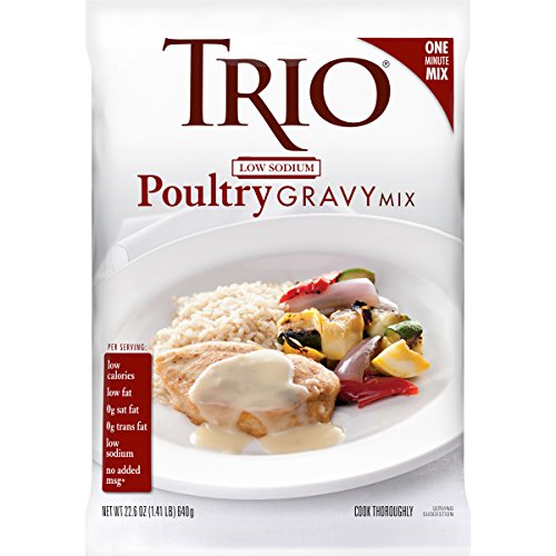 Trio Chicken Gravy Mix, Low Sodium, Just Add Water, 22.6-Oz Bag