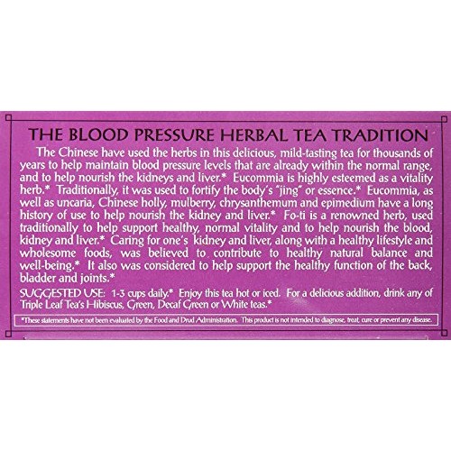 Triple Leaf Tea Blood Pressure Tea Bags, 20 Count