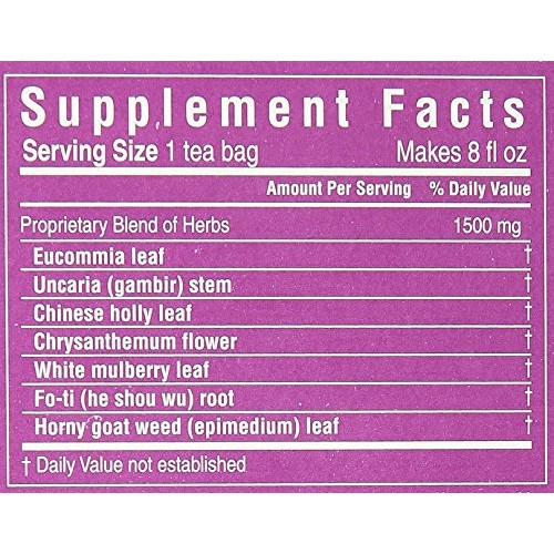 Triple Leaf Tea, Tea Bags, Blood Pressure, 1.06-Ounce Bags, 20-C