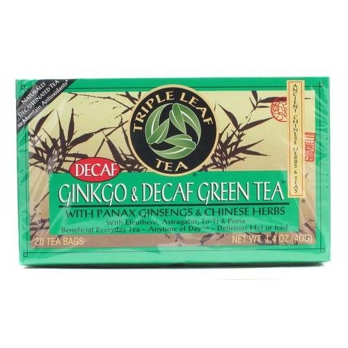 Green Tea-No Caffeine With Ginkgo &Amp; Chinese Herbs - 20 - Bag