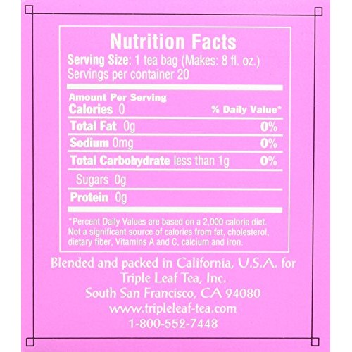 Triple Leaf Tea Bags, Mulberry Leaf, 20 Count