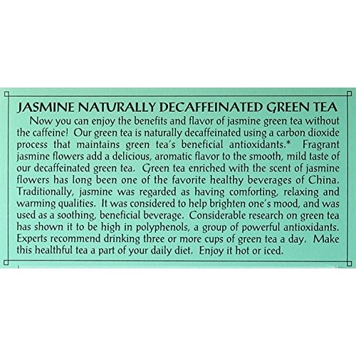 Triple Leaf Tea Jasmine Green Tea, Decaffeinated, 20 Count