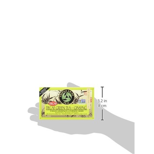 Triple Leaf Tea, Decaf Green Tea With Ginseng, 20 Tea Bags Pack