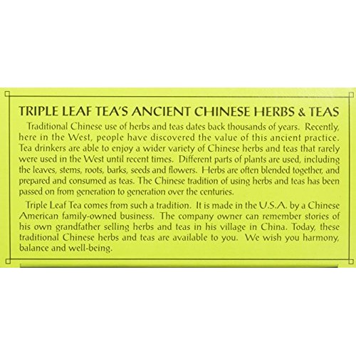 Triple Leaf Tea, Decaf Green Tea With Ginseng, 20 Tea Bags Pack