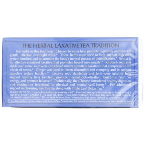 Triple Leaf Tea, Herbal Laxative, 20 Tea Bags Pack Of 6