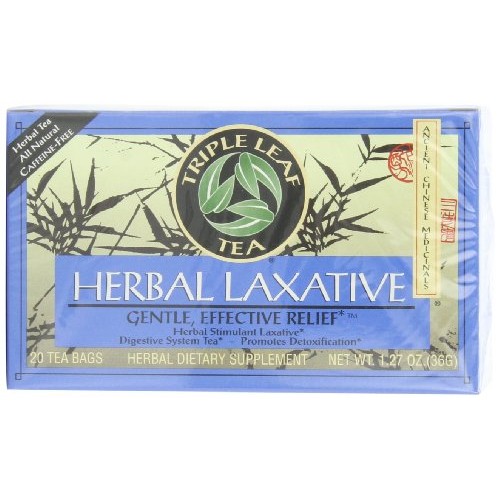Triple Leaf Tea, Herbal Laxative, 20 Tea Bags Pack Of 6