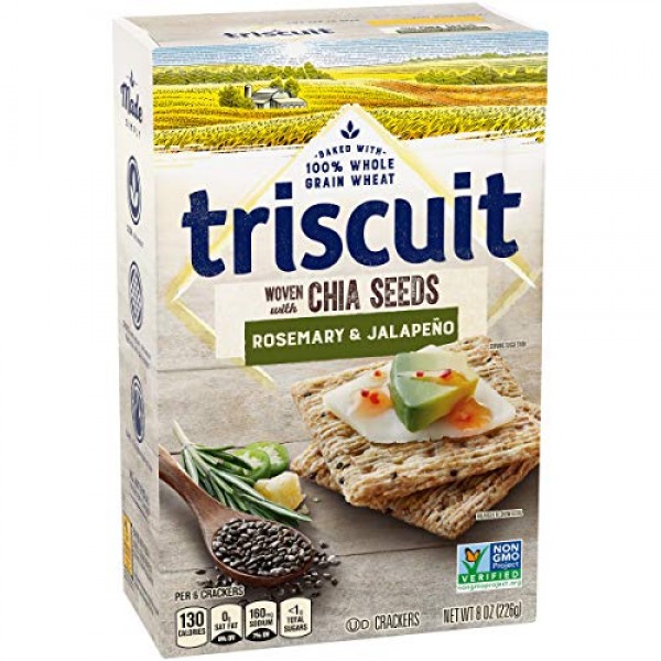Triscuit Rosemary & Jalapeno with Chia Seeds Crackers Box
