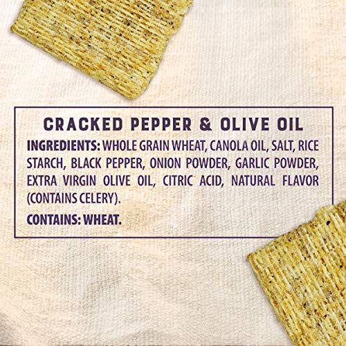 Triscuit Cracked Pepper &Amp; Olive Oil Whole Grain Wheat Crackers,