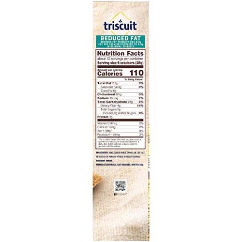 Triscuit Reduced Fat Whole Grain Wheat Crackers, 11.5 Oz
