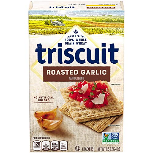 Triscuit Roasted Garlic Whole Grain Wheat Crackers, 8.5 Oz