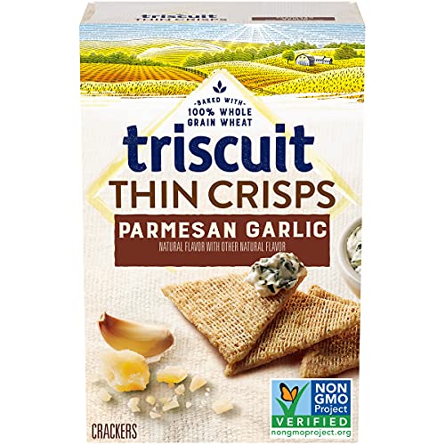 Triscuit Thin Crisps Crackers, Parmesan Garlic Flavor, 1 Box 7.