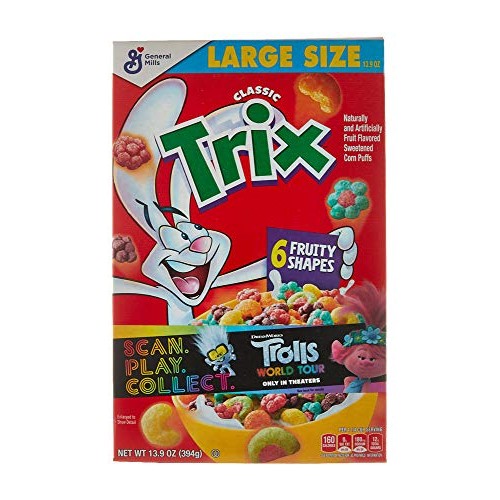 Trix, Cereal, Fruit Flavored Corn Puffs, 13.9 Oz