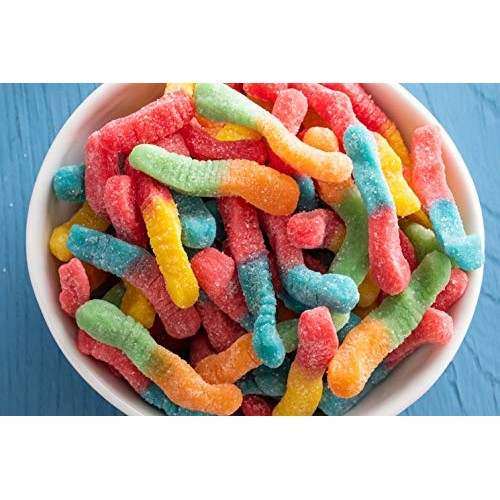 Trolli Sour Brite Crawlers Gummy Worms, 3.96 Pound Tub Sour Gumm