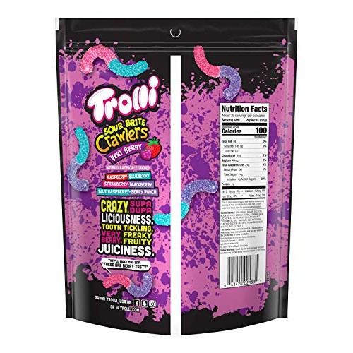 Trolli Sour Brite Crawlers Very Berry, 28.8 Ounce Trolli Sour Brite Crawlers Very Berry, 28.8 Ounce