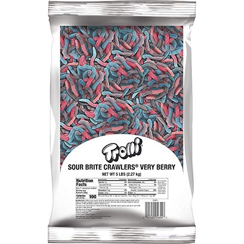 Trolli Sour Brite Crawlers Very Berry Gummy Worms, 5 Lb Bulk Can Trolli Sour Brite Crawlers Very Berry Gummy Worms, 5 Lb Bulk Can