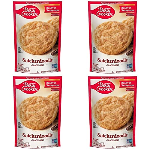 Betty Crocker Snickerdoodle Cookie Mix, 17.9 ounces Pack of 4
