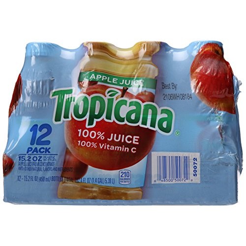 Tropicana 100 Percent Apple Juice, 12 Count