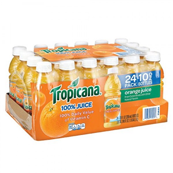 Tropicana 100% Orange Juice 10 oz. bottles, 24 pk. pack of 4 A1