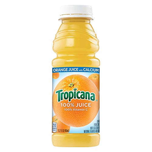 Tropicana 100% Orange Juice With Calcium, 15.2 Fl Oz Bottles, P