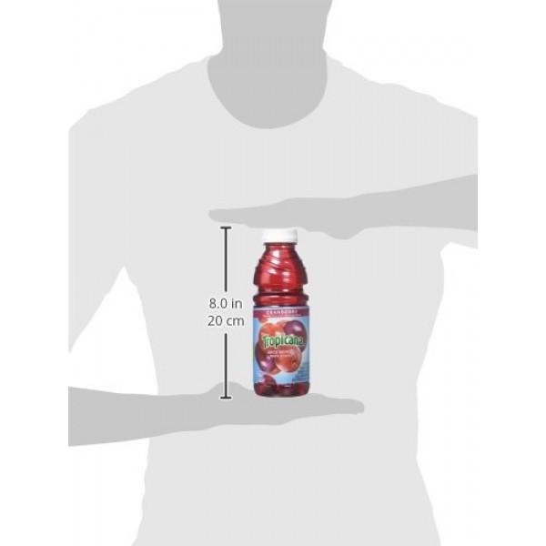 Tropicana Juice Cranberry, 15.2 oz Plastic Bottle Pack of 24