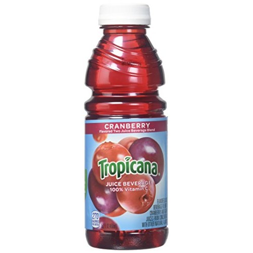 Tropicana Juice Cranberry, 15.2 Oz Plastic Bottle Pack Of 24