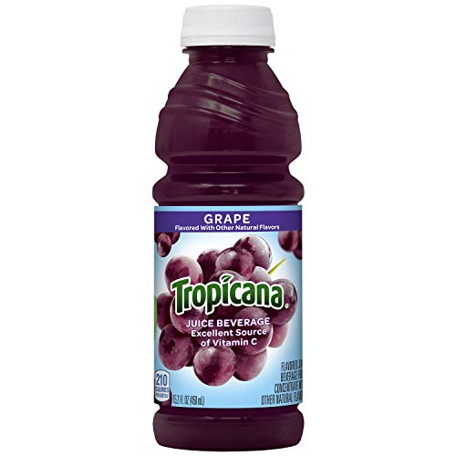 Tropicana Juice Drink, Grape, 182.4 Fl Oz Pack of 12