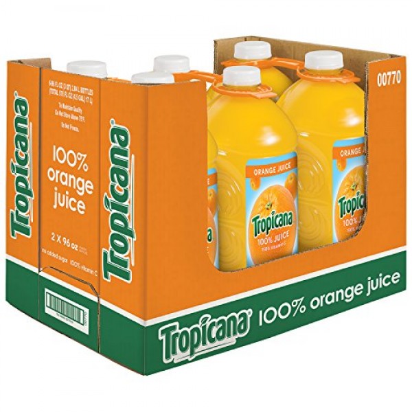 Tropicana Orange Juice, 96 oz Bottles Pack of 6