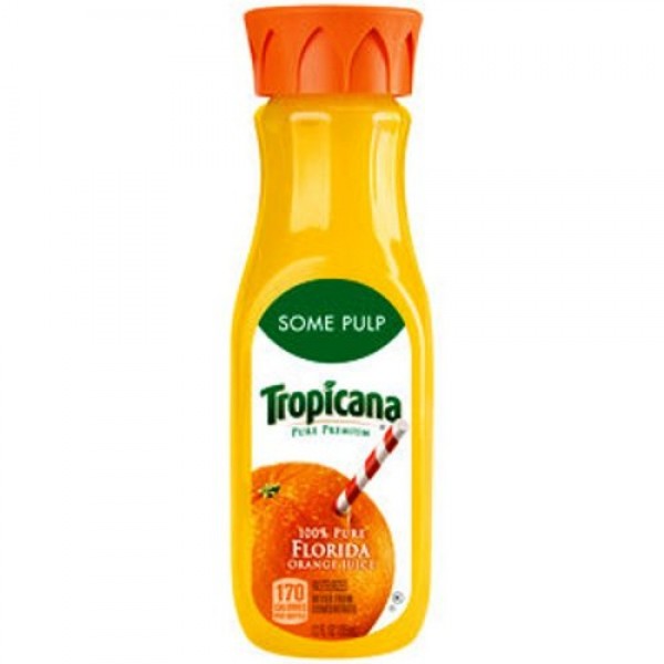 Tropicana Pure Juice With Pulp, Orange, 12 Ounce Pack Of 12