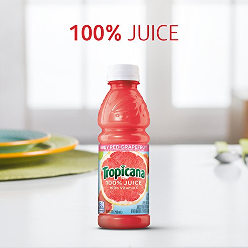 Tropicana Ruby Red Grapefruit Juice, 10 Ounce Pack Of 24