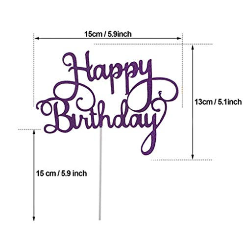 Trounistro Happy Birthday Cake Toppers, 40 Pieces Cake Toppers G