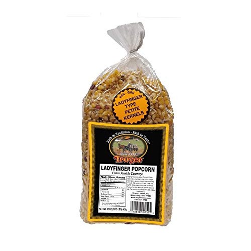 Troyer Amish Gluten Free, Non Gmo, Tender Lady Finger Popcorn -