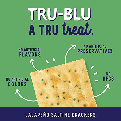 Tru-Blu Jalapeno Saltine Crackers, 8 Ounce Pack Of 6