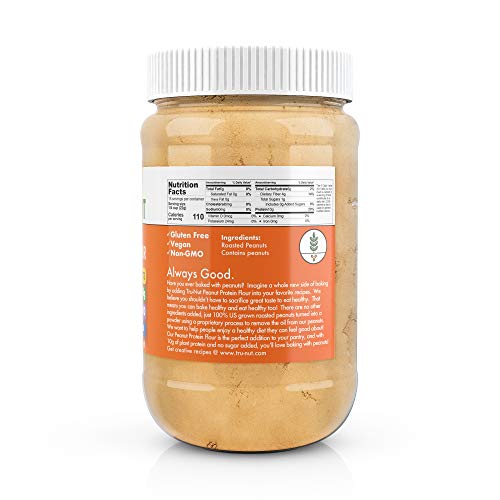 Tru-Nut Peanut Flour 18 Servings, 14 Oz Jar Great For Baking,