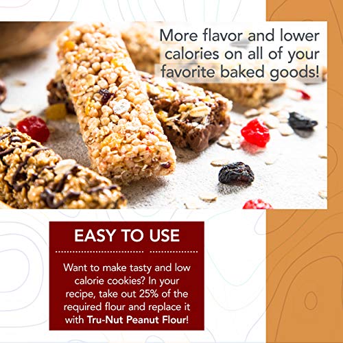 Tru-Nut Peanut Flour 18 Servings, 14 Oz Jar Great For Baking,