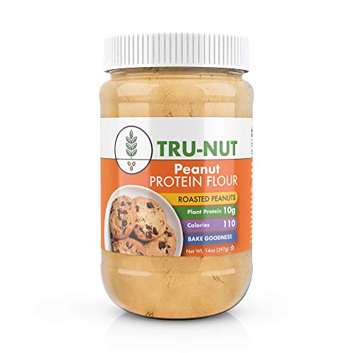 Tru-Nut Peanut Flour 18 Servings, 14 Oz Jar Great For Baking,