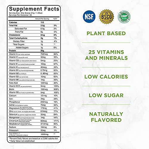 Tru Plant Based Protein Powder, Natural Flavor, Vegan &Amp; Keto Fri